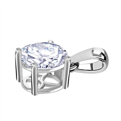 LUXURIANT DIAMOND-  IGI zertifizierter VS-EF Labor Rundschliff Diamant Anhänger in 950 Platin - 3 ct. image number 2