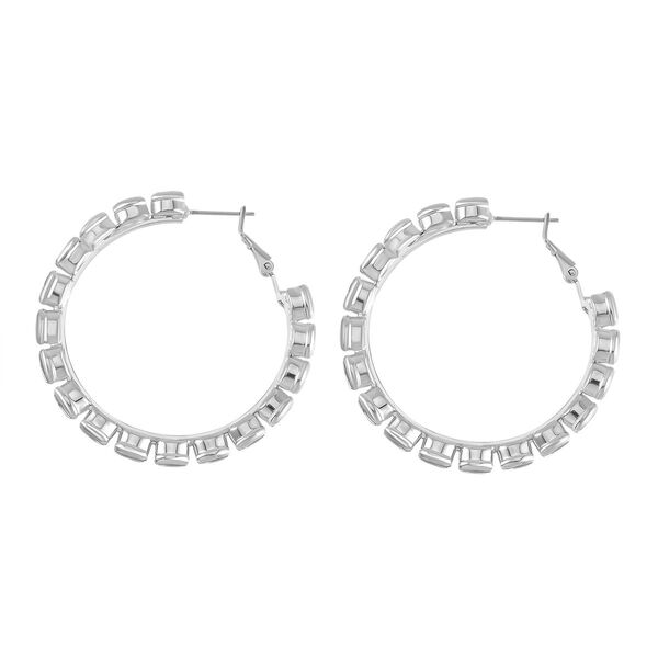 Wei&szlig;er Zirkonia Ohrringe, Reines Messing image number 4