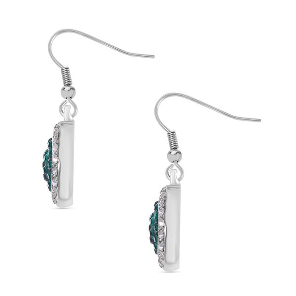 2er Set - Neongrüner Kristall Armband und Ohrringe image number 6