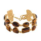 Gelbes Tigerauge Armband ca. 18 cm Legierung Standard gelb vergoldet ca. 125,00 ct.