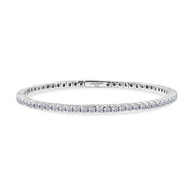 LUXURIANT SGL zertifizierter SI-GH Labor Diamant 19cm Armreif, 925 Silber rhodiniert - 5 ct.