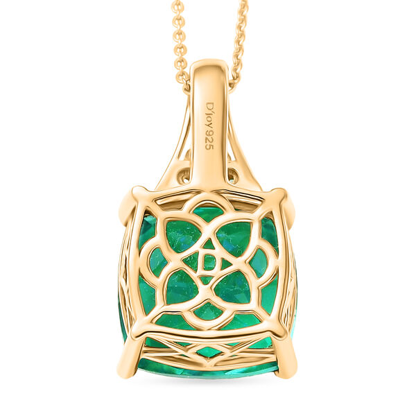 D'Joy Pfau Triplett Quarz und blauer Apatit Anh&auml;nger mit 50cm Kette - 13,19 ct. image number 4