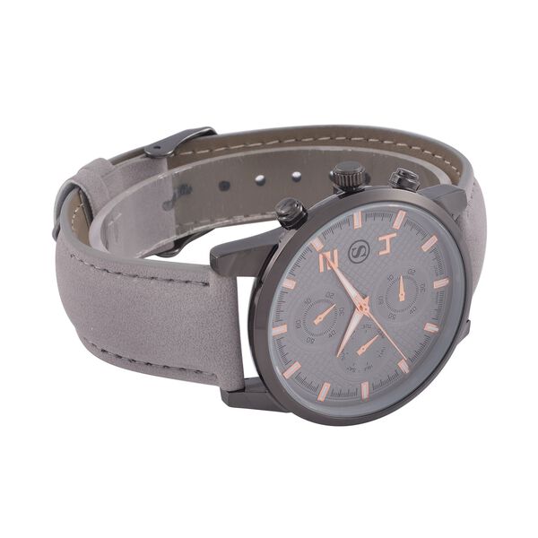 STRADA -Uhr mit grauem Lederband, 23 cm, ca. 29,00g image number 5