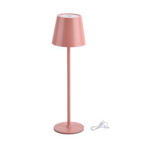 Metall-Tischlampe, wiederaufladbar, dimmbar, USB-Ladung, 110x380 mm, Rosa
