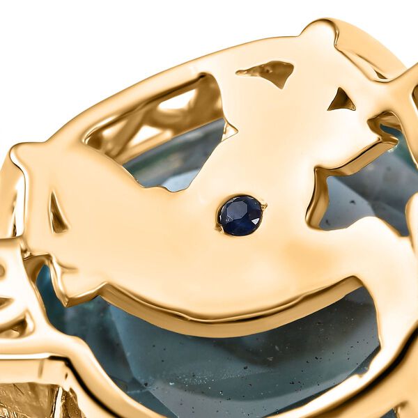 GP Trionfo Kollektion- Himmelblauer Topas und Kanchanaburi blauer Saphir Ring - 13,56 ct. image number 7