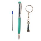 Premium Kollektion: Smaragd Kugelschreiber mit zusätzlicher Mine und Schlüsselanhänger image number 6