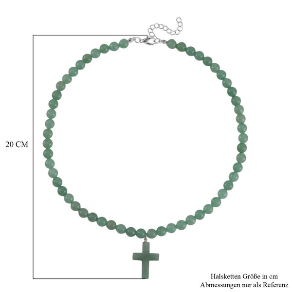 Gr&uuml;ner Aventurin Halskette, ca. 50 cm, ca. 265.00 ct image number 6