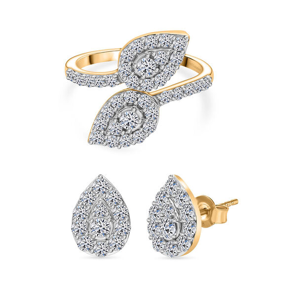 LUXURIANT DIAMOND- SI-GH Labor Diamant Ring und Ohrringe image number 0