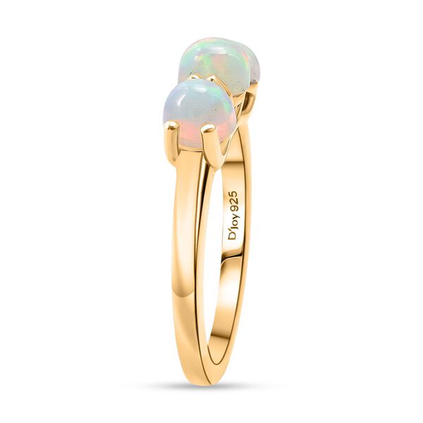 D'Joy AA nat&uuml;rlicher, &auml;thiopischer Welo Opal Ring, 925 Silber vergoldet - 1,19 ct. image number 4