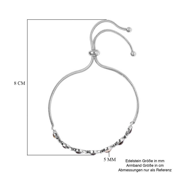 Citrin Bolo-Armband, ca. 16-26 cm, Edelstahl ca. 5,50 ct image number 5