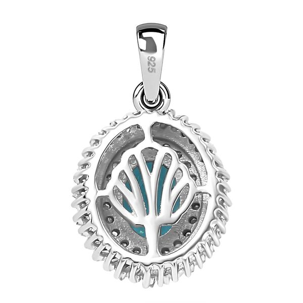 AA Lagunen Apatit und Diamant Anhänger - 1,82 ct. image number 5