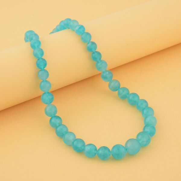 Amazonit Halskette ca. 50 cm, 925 Silber rhodiniert ca. 425.00 ct image number 2