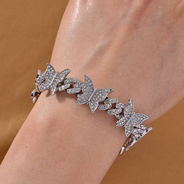 Weißer Kristall Armband ca. 19 cm image number 2