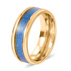 Simulierter Opal Ring, Edelstahl vergoldet, ca. 1.00 ct image number 10