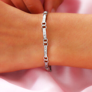Diamant-Armband in Silber