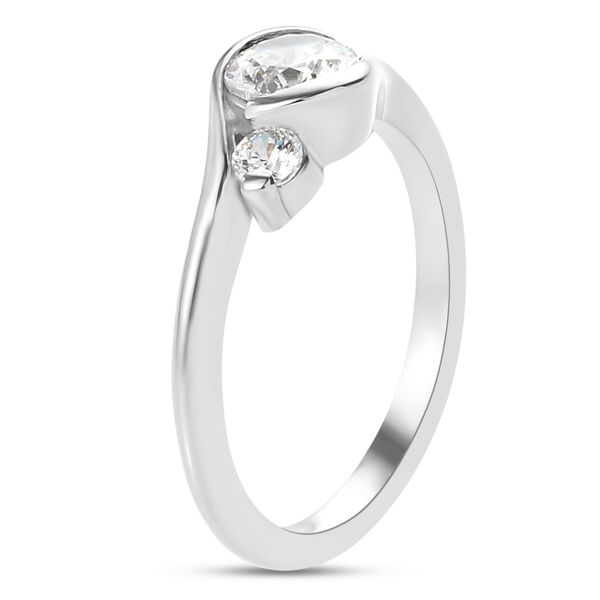 LUSTRO STELLA - feinster Zirkonia-Ring, 925 Silber platiniert image number 5