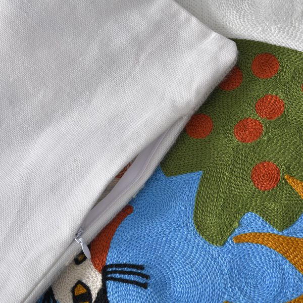 Besticktes Kissenbezug mit Rei&szlig;verschluss, Katzen image number 6