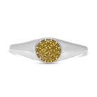 Gelber Diamant Ring 925 Silber platiniert (Größe 16.00) ca. 0,20 ct image number 0
