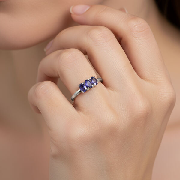 D'Joy AAA Tansanit Ring, 925 Silber rhodiniert - 0,71 ct. image number 2