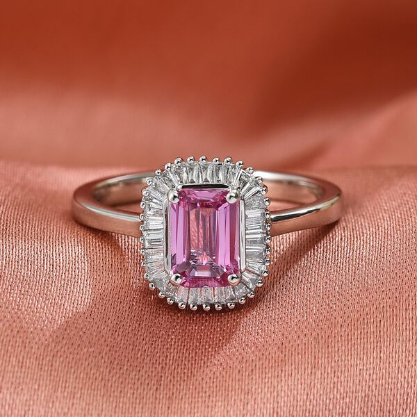 RHAPSODY AAAA rosa Saphir und Diamant-Ring, 950 Platin  ca. 1,16 ct image number 1