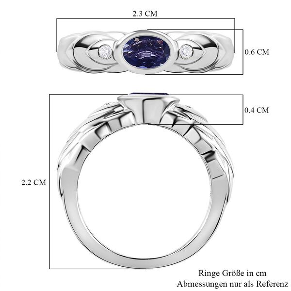 Tansanit und Zirkon Ring - 0,51 ct. image number 7
