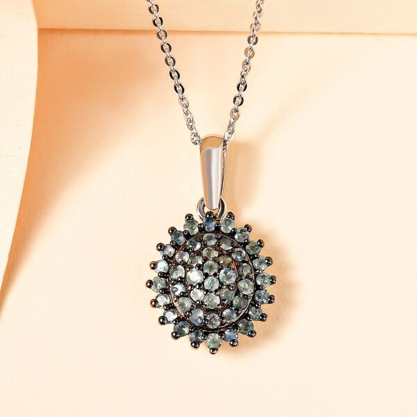 Alexandrit Anh&auml;nger mit Kette, 925 Silber platiniert ca. 0.69 ct image number 3