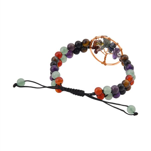 Mehrfarbiges Edelstein Armband, ca. 15.25 cm, Messing  ca. 69.00 ct image number 3