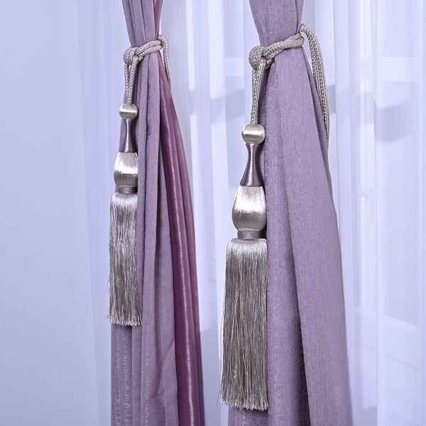 2er-Set Vorhang Raffhalter Quasten, Länge 46 cm, Golden image number 4