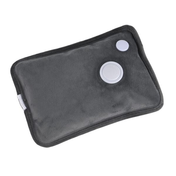 Elektrische W&auml;rmflasche mit Pl&uuml;schbezug und Ladefunktion, 19x27cm, Grau image number 4