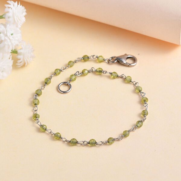 Peridot Armband ca. 19 cm 925 Silber rhodiniert ca. 6.00 ct image number 2