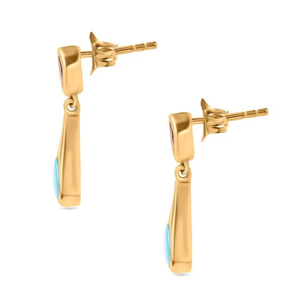 AA Sleeping Beauty T&uuml;rkis und Tansanit Ohrringe - 1,67 ct. image number 4