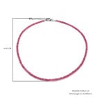 Ilakaka Hot Pink Saphir Rondelle Halskette ca. 45 cm lange 925 Silber ca. 38.25 ct image number 4