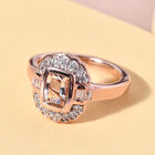 Morganit und Zirkon-Ring, 925 Silber Roségold Vermeil  ca. 1,25 ct image number 1