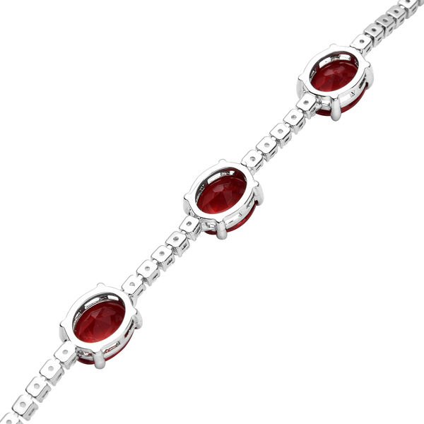 Glas und Zirkonia Armband ca. 15 cm Messing image number 4