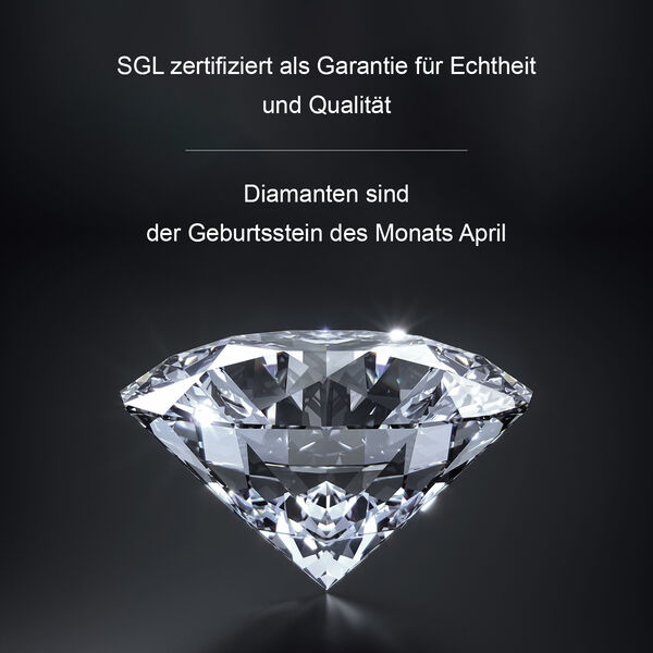 LUXURIANT SGL zertifizierte VS-GH Labor Diamant Ohrringe in rhodiniertem 925 Silber - 0,50 ct. image number 8