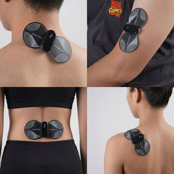 LIVMORE 4-in-1 EMS Impuls Massageger&auml;t, 12,5x5,5x3cm, Grau und schwarz