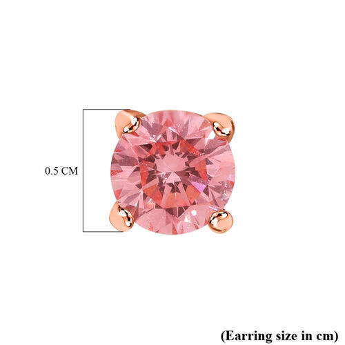 LUXURIANT DIAMOND- SGL zertifizierte VS rosa Labor Diamant Ohrringe in 585 Roségold- 1 ct. image number 6