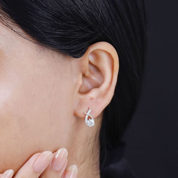 Moissanit Ohrringe, ca. 0.97 ct. image number 2