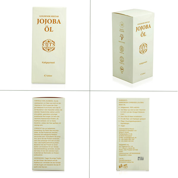 SQIN Botanicals- Kaltgepresstes, nat&uuml;rliches Jojoba&ouml;l, 200ml image number 8