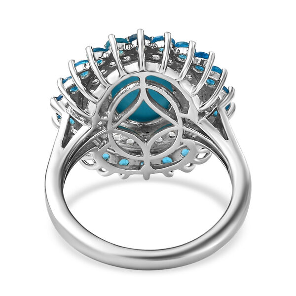 AA Sleeping Beauty Türkis, Zirkon und Neon Apatit-Ring - 3,33 ct. image number 6
