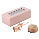 Handgefertigte, echte Rose mit Holz-Ständer, Größe 15,2x6,2 cm, Rose Gold image number 5