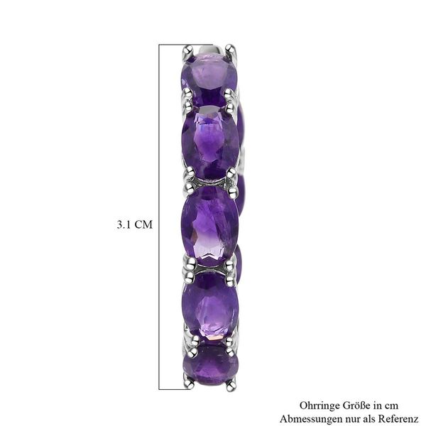 Infinity afrikanische Amethyst-Inside-Out-Creolen image number 5