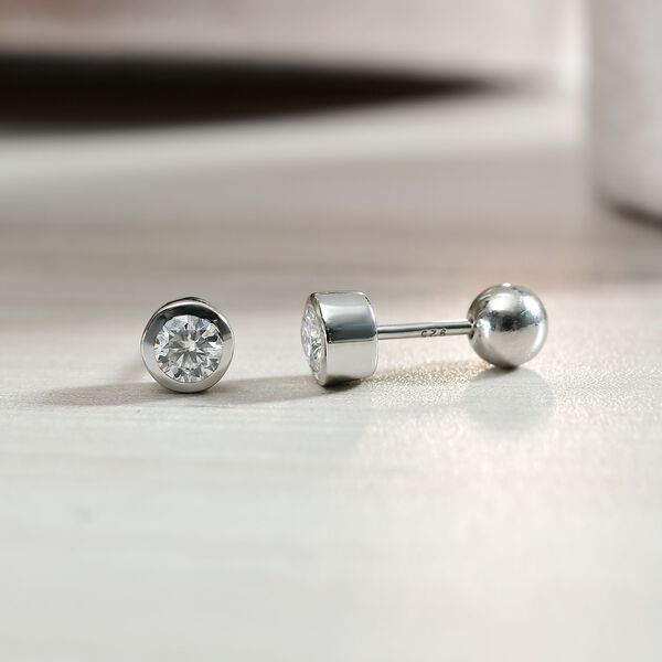 Moissanit Ohrringe, 925 Silber rhodiniert - 0,46 ct. image number 1