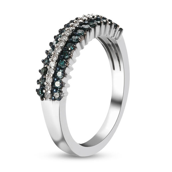Blauer und weißer Diamant-Ring - 0,50 ct. image number 5