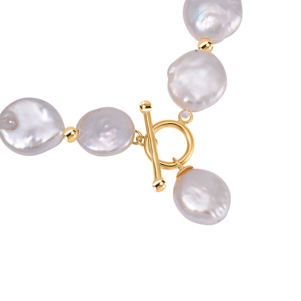 11-12mm weißes Süßwasserperlen-Armband, 19cm - 64 ct. image number 3