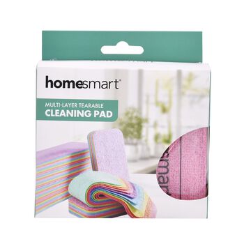 4er-Set Regenbogen-Putzt&uuml;cher mit 12-Schicht Mikrofaser-Schwammblock, 12x7cm