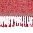 Jacquard gewebter Schal mit Paisley-Bordüre, rot image number 2