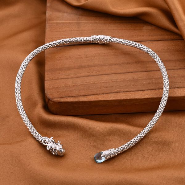 Royal Bali Kollektion- Blautopas Halskette, 50 cm - 7 ct. image number 7