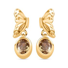 AA Natürliche goldene Tansanit-Ohrringe - 0,67 ct.