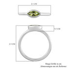 Natürlicher Peridot Solitär-Ring, 925 Silber  ca. 0,40 ct image number 6